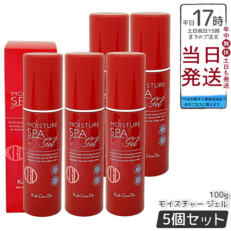 【5本セット】江原道 KohGenDo オールインワン モイスチャー ジェル 100g 温泉水配合 みずみずしい仕上がり 軽い使い心地 国内正規品 送料無料