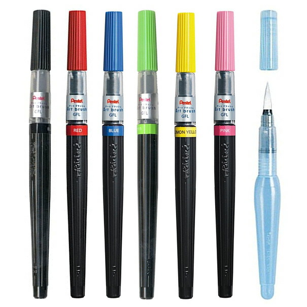 Pentel Art brush 　ぺんてる筆ペン　アートブラッシュ　２個セット xgfl-6s-m2.jpg