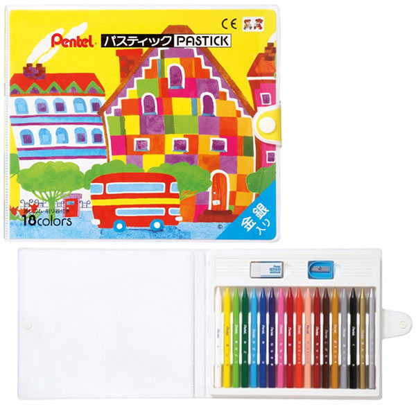 在庫有】 ペンテル パスティック pentel pastick 12色 クーピー 新品