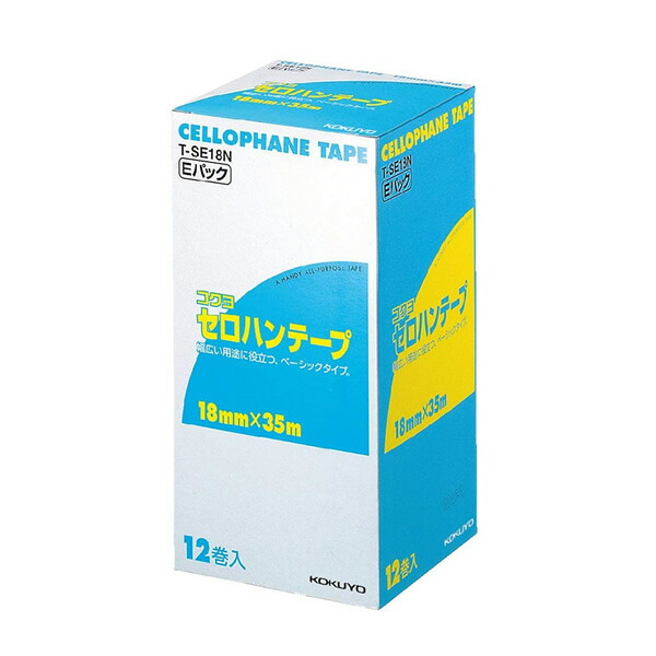 コクヨ／セロハンテープお徳用Eパック 18mmX35m 12巻入り（T-SE18N）使いやすいエコノミーパック KOKUYO 5,594円