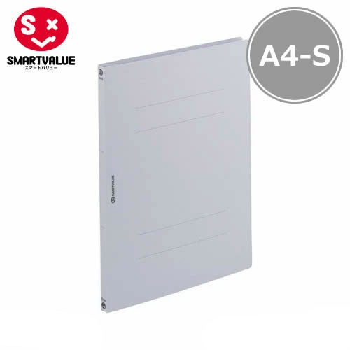 【A4-S・タテ型・360冊】スマートバリュー/フラットファイル・ノンステッチ(D017J-36GY・366-074)グレー 適正収容数150枚 エコノミータイプ/SMARTVALUE|ぶんぐる