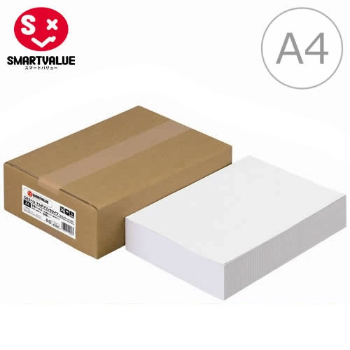 【A4サイズ・24面】スマートバリュー／OAラベル＜スーパーエコノミー＞A4箱（A110J・46-698）500枚入　12000片　染料・顔料インク対応　ヘビーユーザーにおすすめ／SMARTVALUE