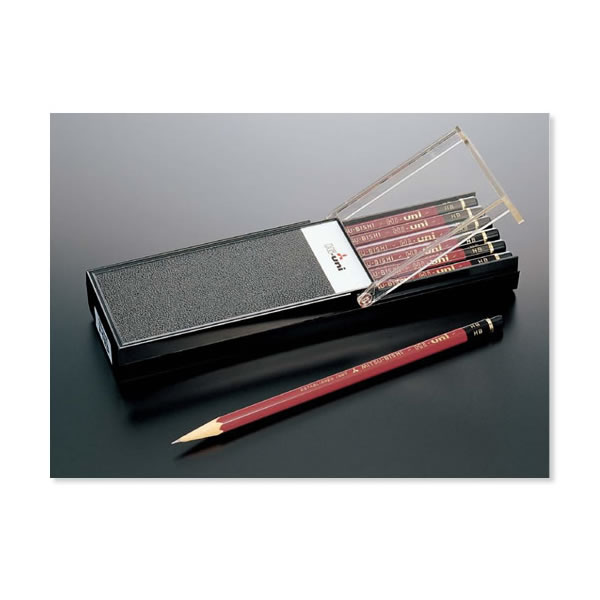 【硬度：10H〜10B】三菱鉛筆／hi-uni ハイユニ6角 1ダース 黒くきれいな描線と、なめらかな書き味を誇る鉛筆の名作！ MITSUBISHI PENCIL
