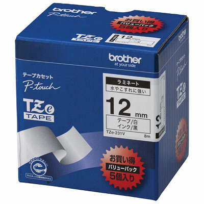 楽天市場】【送料無料＆5個パック】ブラザー ピータッチ用ラミネート