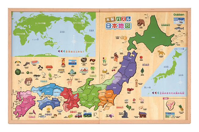 楽天市場 学研ステイフル 木製パズル 日本地図 809 楽しく都道府県の形が覚えられます 対象年齢 5歳 知育玩具 ぶんぐる