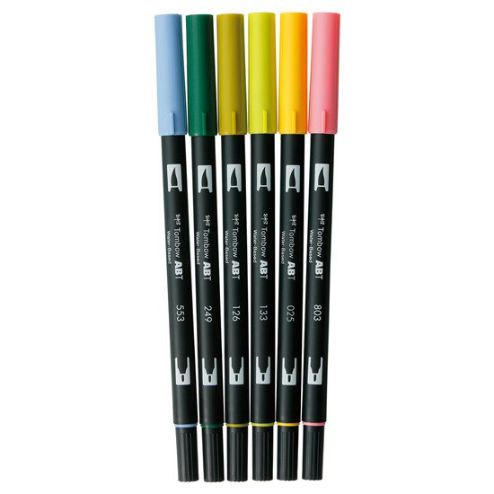デュアル ブラッシュペン ABT 6色セット ボタニカル