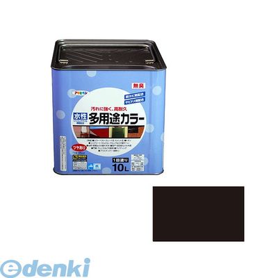 直送 代引不可・他メーカー同梱不可 アサヒペン 4970925461902 アサヒペン 水性多用途カラー １０Ｌ 黒 水性塗料 万能塗料