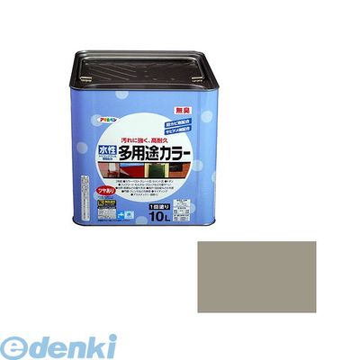 直送 代引不可・他メーカー同梱不可 アサヒペン 4970925461896 アサヒペン 水性多用途カラー １０Ｌ ライトグレー AP 万能塗料 水性塗料