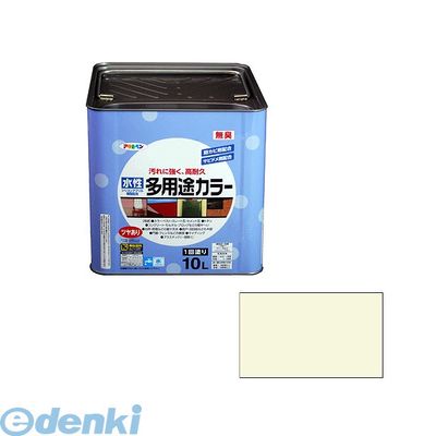 直送 代引不可・他メーカー同梱不可 アサヒペン 4970925461827 アサヒペン 水性多用途カラー １０Ｌ ミルキーホワイト 万能塗料 水性塗料