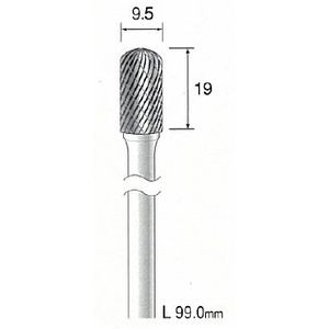 (LINEクーポン有)ミニター MINITOR BC6134 ロングシャフト超硬カッター クロスカット φ９．５ BC-6134