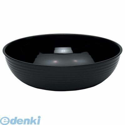 1235100 キャンブロ 丸型リブド サラダボールＲＳＢ１８ＣＷ(110)ﾌﾞﾗｯｸ 0099511308538｜文具のブングット