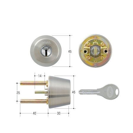 (LINEクーポン有)GOAL ゴール V-TX 40-37 11 扉厚40-43MM 取替用シリンダー VTX403711扉厚4043MM