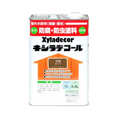 直送 代引不可・他メーカー同梱不可 カンペハピオ 00017670530000 キシラデコール オリーブ 3．4L【キャンセル不可】