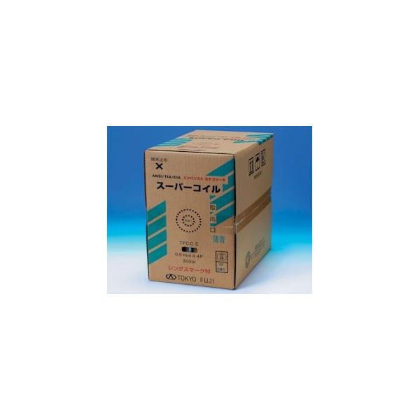 (LINEクーポン有)冨士電線 TPCC5 0.5X4P(OR) UTPケ&minus;ブル CAT5E 単線 フジ 300m巻き TPCC50.5X4P(OR)｜文具のブングット