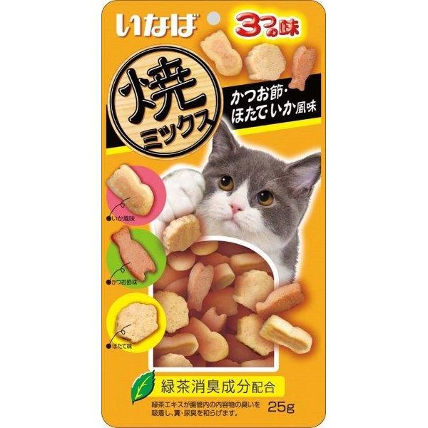 4901133635762 【90個入】 焼ミックス3つの味鰹節帆立いか風味25g【キャンセル不可】｜文具のブングット