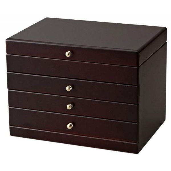 (LINEクーポン有)4957907434758 【2個入】 木製ジュエルケース 017－806【キャンセル不可】 日本製 Wooden 茶谷産業 3ツ引 内祝い お返し ギフト 雑貨 インテリア 収納