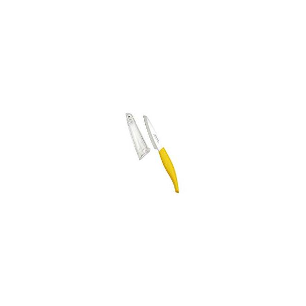(LINEクーポン有)4971884060137 【18個入】 フレッシュカラー 鞘付フルーツナイフ FC－101 イエロー【キャンセル不可】