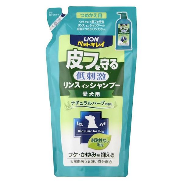 4903351001886 ペットキレイ 皮フを守る リンスインシャンプー つめかえ用 愛犬用 男女兼用