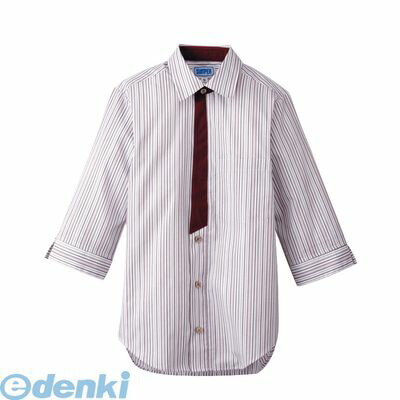 (LINEクーポン有)SSY3801 男女兼用七分袖シャツ ＳＳ ＢＴ－３１２１ エンジ 4589929622259 サンペックスイスト サーヴォ 男女兼用七分袖シャツSS
