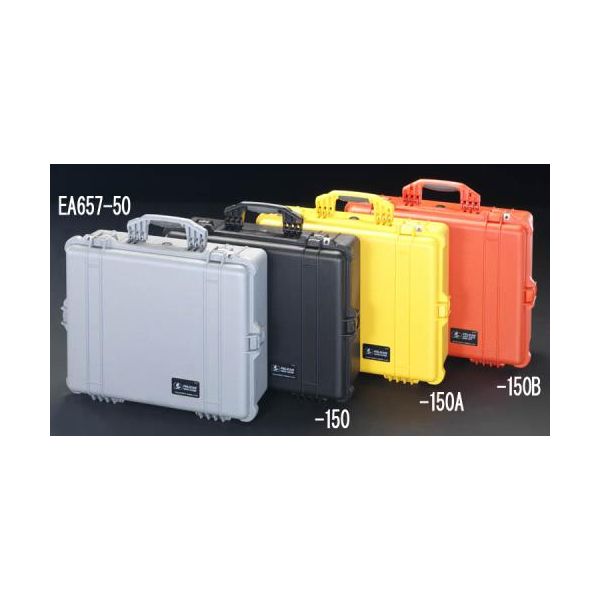 【即納在庫品】「直送」【個人宅配送不可】 エスコ EA657-150 直送 代引不可・他メーカー同梱不可 425x284x155mm/内寸万能防水ケース黒 EA657150【キャンセル不可】｜文具のブングット