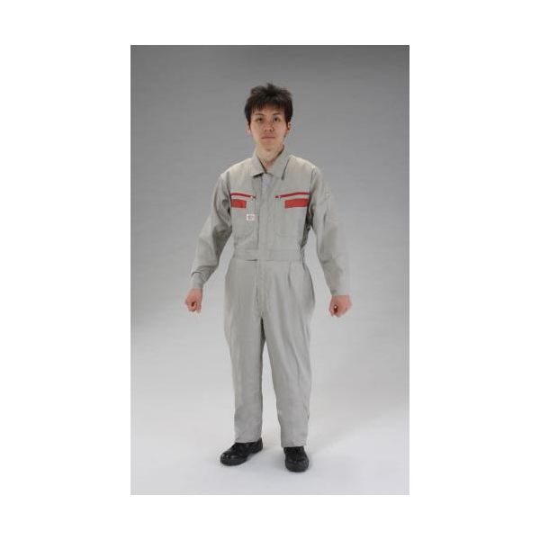 【即納在庫品】「直送」【個人宅配送不可】 エスコ EA996AJ-3 直送 代引不可・他メーカー同梱不可 【ＬＬ】夏用・継ぎ服【シルバーグレー】 EA996AJ3【キャンセル不可】