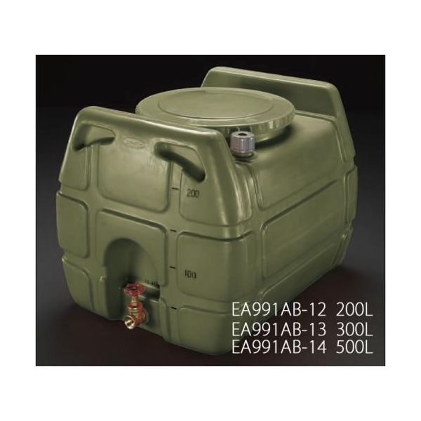 【即納在庫品】「直送」【個人宅配送不可】 エスコ EA991AB-12 直送 代引不可・他メーカー同梱不可 ２００Ｌ ポリエチレン給水容器【バルブ付／ＯＤ色】 EA991AB12【キャンセル不可】
