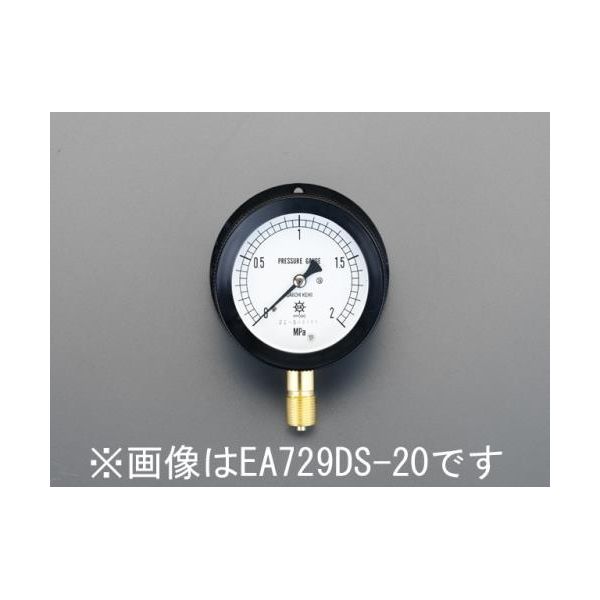 (LINEクーポン有)【即納在庫品】「直送」【個人宅配送不可】 エスコ EA729DT-20 直送 代引不可・他メーカー同梱不可 １００ｍｍ 【０？２．０ＭＰａ】ツバ付密閉型圧力計 EA729DT20【キャンセル不可】