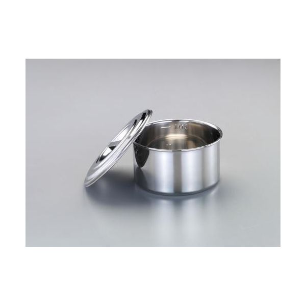 【個人宅配送不可】【即納在庫品】「直送」エスコ EA508SG-44 φ160/1.9L 浅型ポット【ステンレス製】 EA508SG44【キャンセル不可】