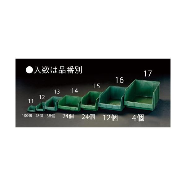 (LINEクーポン有)【即納在庫品】「直送」【個人宅配送不可】 エスコ EA661CM-17 直送 代引不可・他メーカー同梱不可 ３８５ｘ５８０ｘ２５０ｍｍ　パーツトレー 重ね置型・緑／　４　個 EA661CM17【キャンセル不可】
