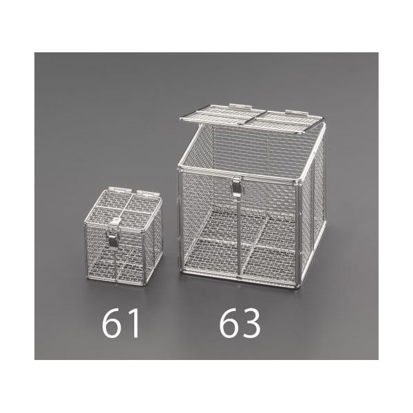 (LINEクーポン有)【即納在庫品】「直送」【個人宅配送不可】 エスコ EA992CV-62 直送 代引不可・他メーカー同梱不可 EA992CV－62 150x150x100mm バスケット【フタ付ステンレ EA992CV62【キャンセル不可】