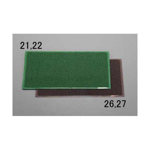 【即納在庫品】「直送」【個人宅配送不可】 エスコ EA997R-27 直送 代引不可・他メーカー同梱不可 ０．９ｘ１．５ｍ／９．０ｍｍ　泥落しマット ブラウン EA997R27【キャンセル不可】