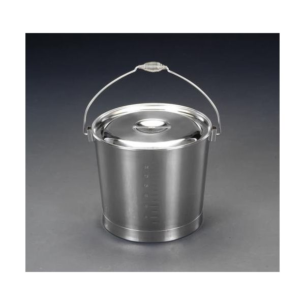 (LINEクーポン有)【即納在庫品】「直送」【個人宅配送不可】 エスコ EA508S-14 直送 代引不可・他メーカー同梱不可 20Ｌ ステンレス製/ふた付 バケツ EA508S14【キャンセル不可】