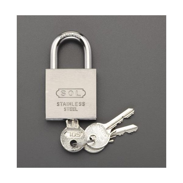 (LINEクーポン有)【即納在庫品】「直送」【個人宅配送不可】 エスコ EA983TK-50S 直送 代引不可・他メーカー同梱不可 50mm ステンレス製 シリンダー南京錠 同一キー EA983TK50S【キャンセル不可】