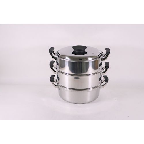 4589511091654 神子島製作所 PE 18−0丸蒸器 3段29cm|文具のブングット