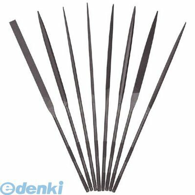 ツボサン KA00853T 精密ヤスリ 8本組 角 ＃3【＃6より荒い】