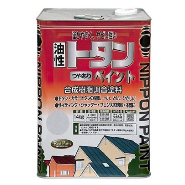 (LINEクーポン有)ニッペホームプロダクツ 4976124184574 直送 代引不可・他メーカー同梱不可 トタンつやありペイント シルバー 14kg