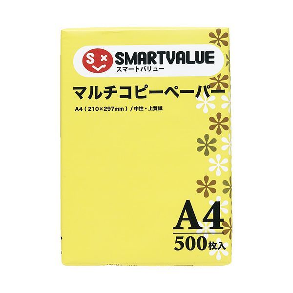 【即納在庫品】「直送」スマートバリュー A020J コピーペーパー 中性紙 A4 5000枚｜文具のブングット