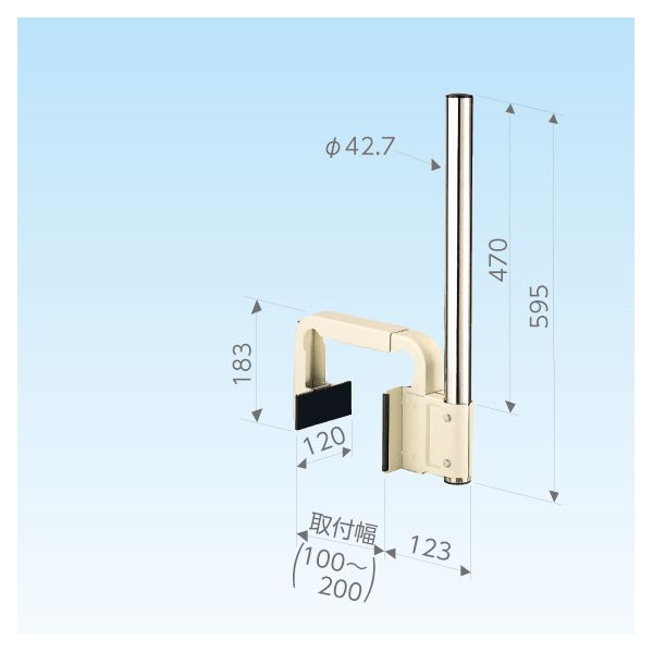 (LINEクーポン有)日晴金属 PAX-NT-KU パラボラキャッチャー BS・CSアンテナ取付金具 コンクリート手すり用 PAXNTKU