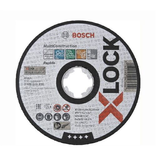 【即納在庫品】「直送」ボッシュ 2608619270 【25個入】 Ｘ－ＬＯＣＫ切断砥石１２５ｘ１．６マルチ