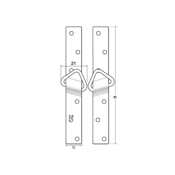 福井金属工芸 4947189640503 6405 ホワイト吊カン 30組｜文具のブングット
