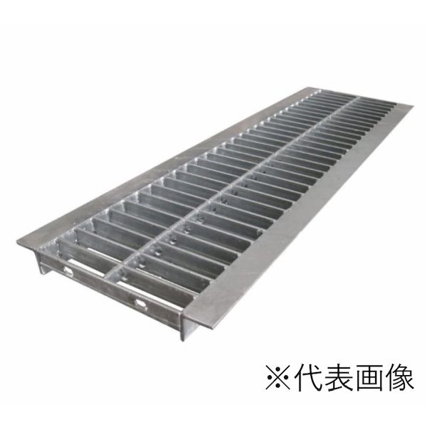(LINEクーポン有)【個人宅配送不可】【個数：1個】法山本店 HGU-240-25L40 直送 代引不可・他メーカー同梱不可 U字溝用グレーチング 普及型 鋼板製・溶融亜鉛メッキ仕上げ 適用みぞ幅 mm 240 HGU24025L40
