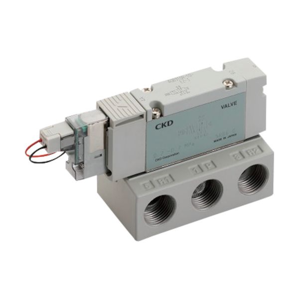 【即納在庫品】「直送」ＣＫＤ 4GB310R-08-E2-3 パイロット式5ポート弁 ベース配管 4GB310R08E23