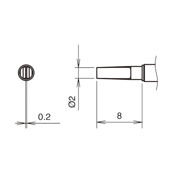 【即納在庫品】「直送」白光 T38-03L2 こて先2L型 350℃ T3803L2