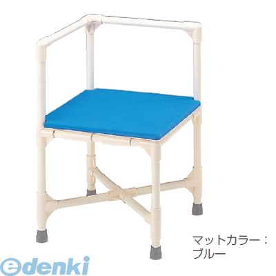 【個人宅配送不可】【個数:1個】矢崎化工 CAA-7-BL 直送 代引不可・他メーカー同梱不可 シャワーいす L型マット固定タイプ 座面マット色:ブルー CAA7BL|文具のブングット
