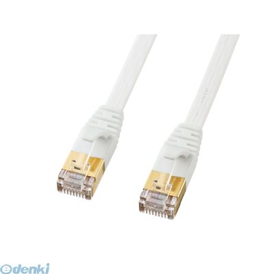 サンワサプライ KB-FLU7-15W CAT7ウルトラフラットLANケーブル 15m、ホワイト KBFLU715W パソコン周辺機器 SANWA SUPPLY より線