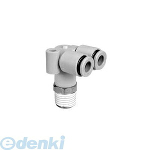 (LINEクーポン有)ＳＭＣ KQ2LU08-03AS 【10個入】ワンタッチ管継手 ブランチエルボユニオン KQ2LU0803AS