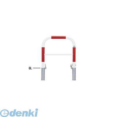 【個人宅配送不可】帝金 Teikin 82-PK3 R&W 直送 代引不可・他メーカー同梱不可 スチール製バリカー　横型・コノ字型・アーチ型・U字型車止めポール スタンダードタイプ 中桟付・中桟あり　φ60.5xt2.8 W700 H650 ｍｍ 赤白色 82PK3R&W 20,992円