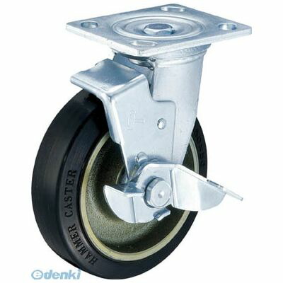 (LINEクーポン有)ハンマーキャスター 519BPS-CR125 Ｓシリーズ５００タイプ自在ＳＰ付ゴムＢ車１２５ｍｍ 367-1895【キャンセル不可】