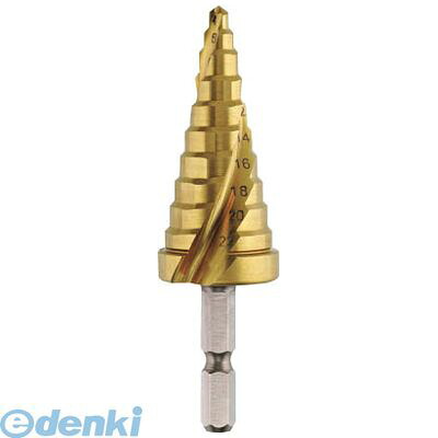(LINEクーポン有)TOP ESD422SG 電動ドリル用六角シャンクスパイラルステップドリル ゴールドタイプ トップ工業 TOP工業 チタンコーティング 穴あけ工具