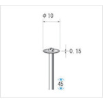 【即納在庫品】「直送」ナカニシ 14002 電着ダイヤモンドディスク＃４００刃径１０×刃長０．１５×軸径２．３４
